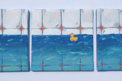 Marina Đira - Zatvoreno more; akril na platnu (triptih), 60x20cm, 2020.